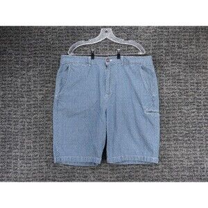 Carbon 2 Cobalt Shorts Mens 39 (Tag 38) Blue Geometric Pattern Chino Preppy